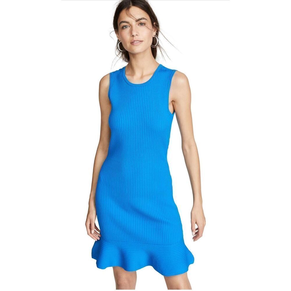 NWT Parker Women's Lynn Ruffle Skirt Knit Dress Size L